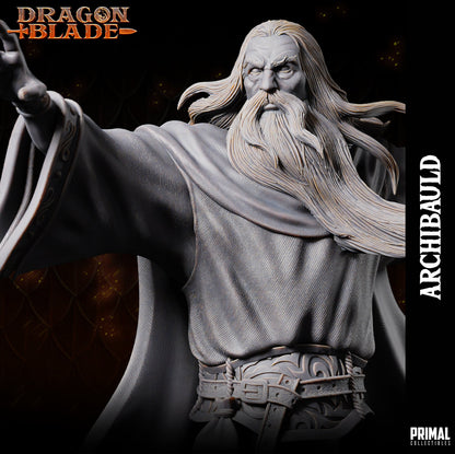Wizard Archbauld | Dragonblade | TTRPG D&D Miniature | Primal Collectibles