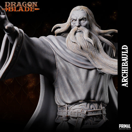 Wizard Archbauld | Tabletop Scale | TTRPG D&D Miniature | Primal Collectibles