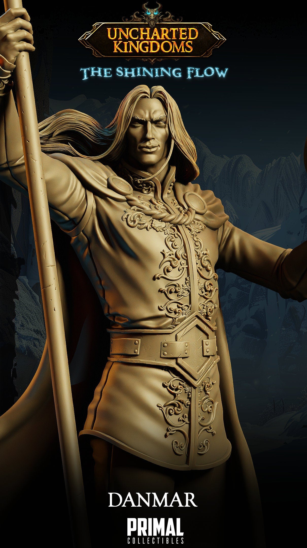 Wizard Danmar | Tabletop Scale | TTRPG D&D Miniature | Primal Collectibles