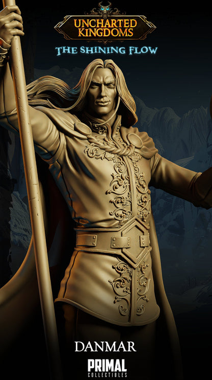 Wizard Danmar | Uncharted Kingdoms | TTRPG D&D Miniature | Primal Collectibles