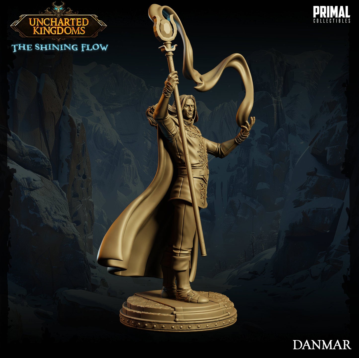 Wizard Danmar | Tabletop Scale | TTRPG D&D Miniature | Primal Collectibles