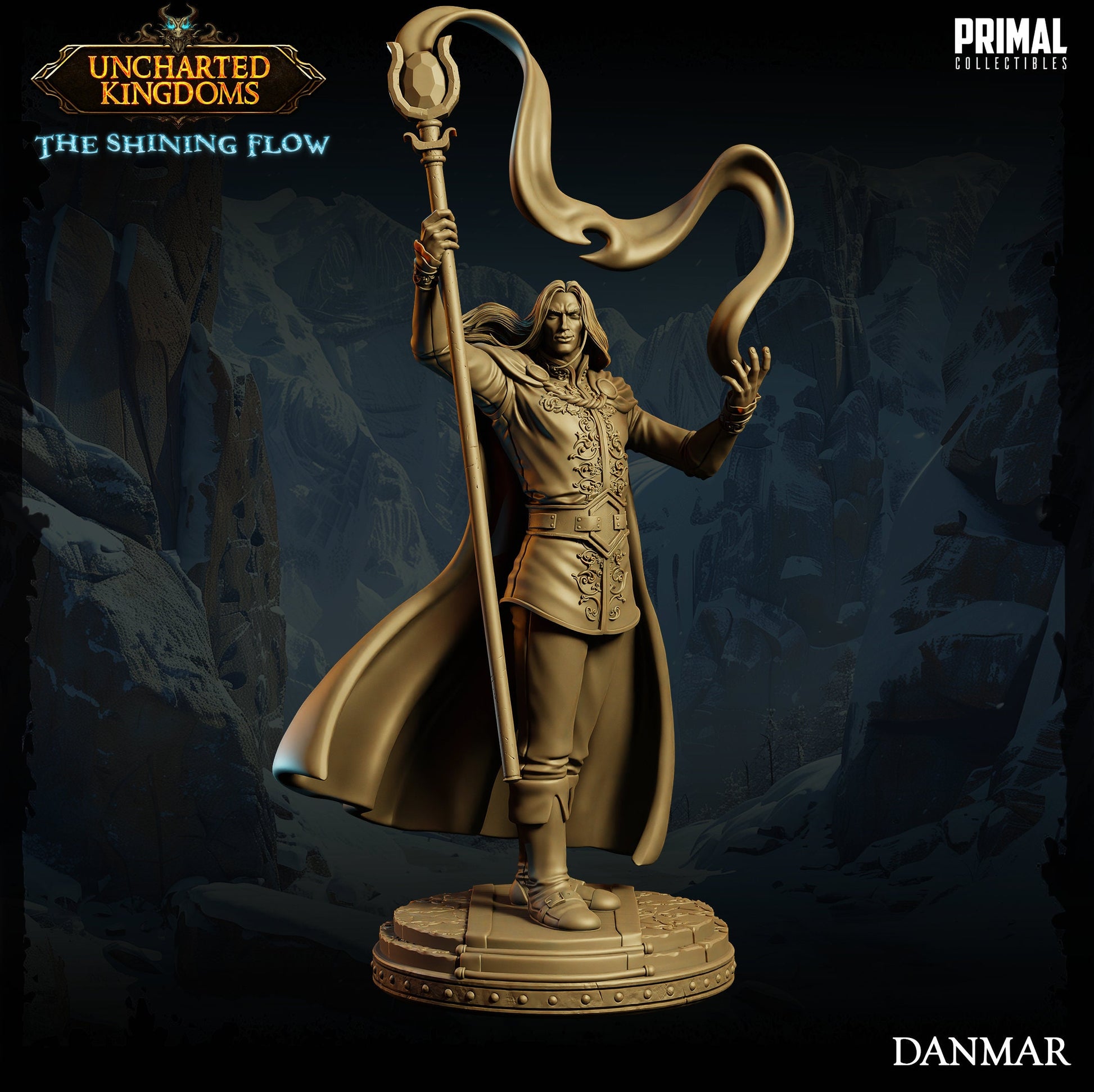 Wizard Danmar | Tabletop Scale | TTRPG D&D Miniature | Primal Collectibles