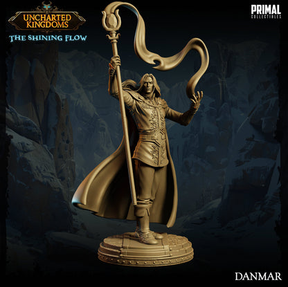 Wizard Danmar | Uncharted Kingdoms | TTRPG D&D Miniature | Primal Collectibles