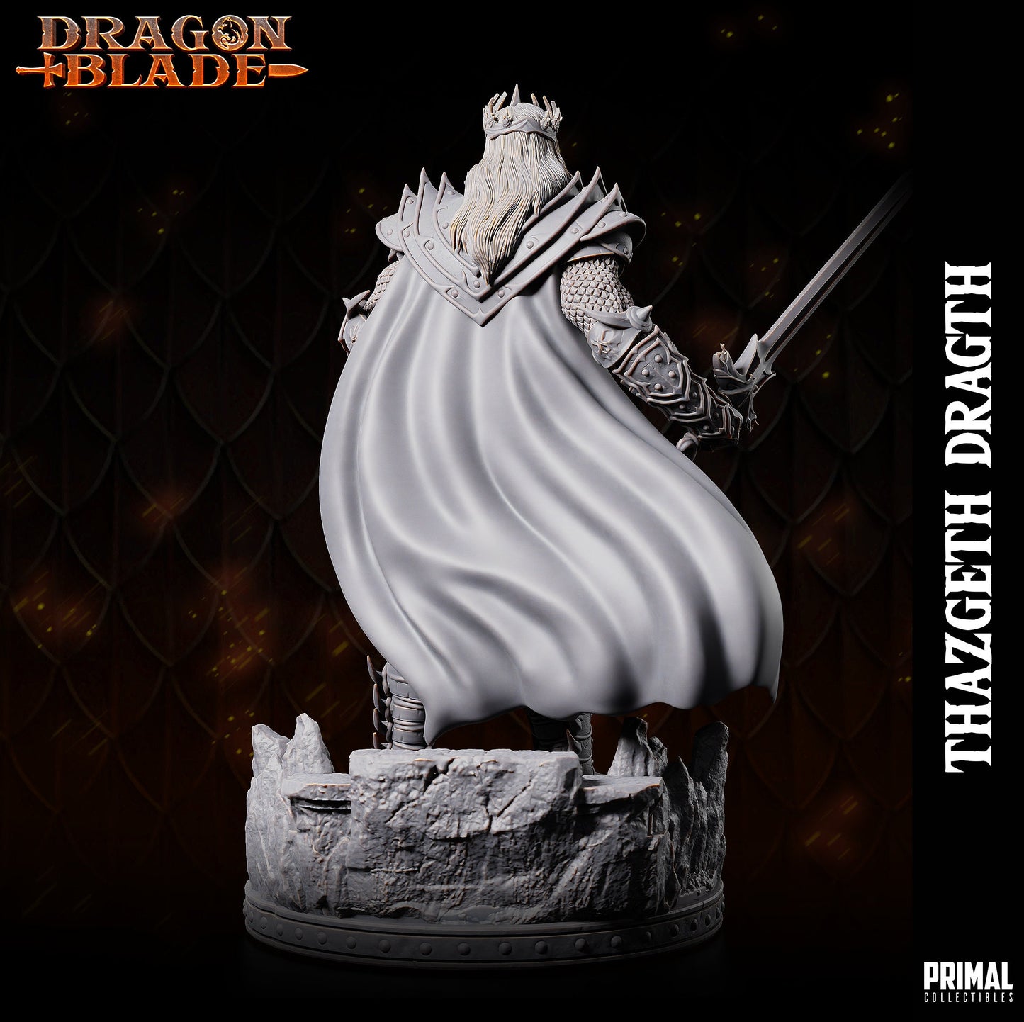 Wizard Fighter Thazgeth Dragth | Tabletop Scale | TTRPG D&D Miniature | Primal Collectibles