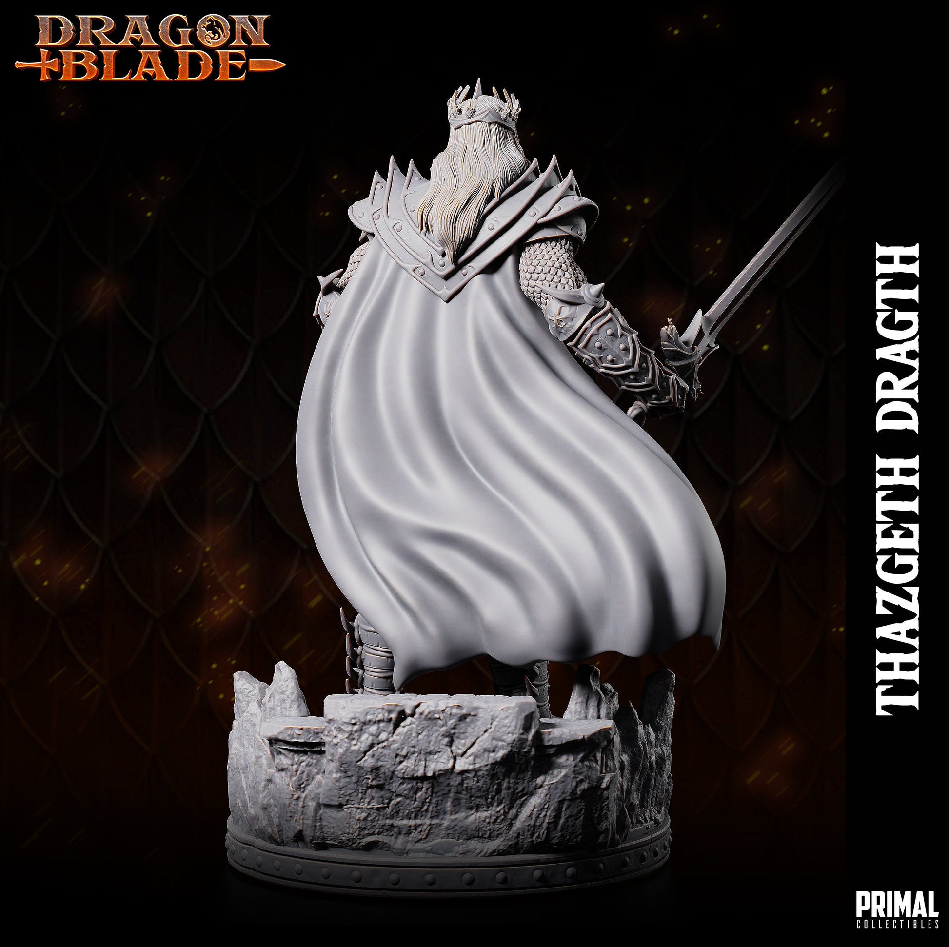 Wizard Fighter Thazgeth Dragth | Tabletop Scale | TTRPG D&D Miniature | Primal Collectibles