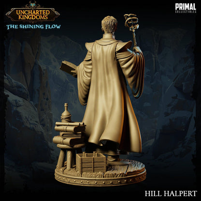Wizard Hill Halpert | Uncharted Kingdoms | TTRPG D&D Miniature | Primal Collectibles