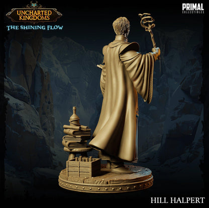 Wizard Hill Halpert | Uncharted Kingdoms | TTRPG D&D Miniature | Primal Collectibles