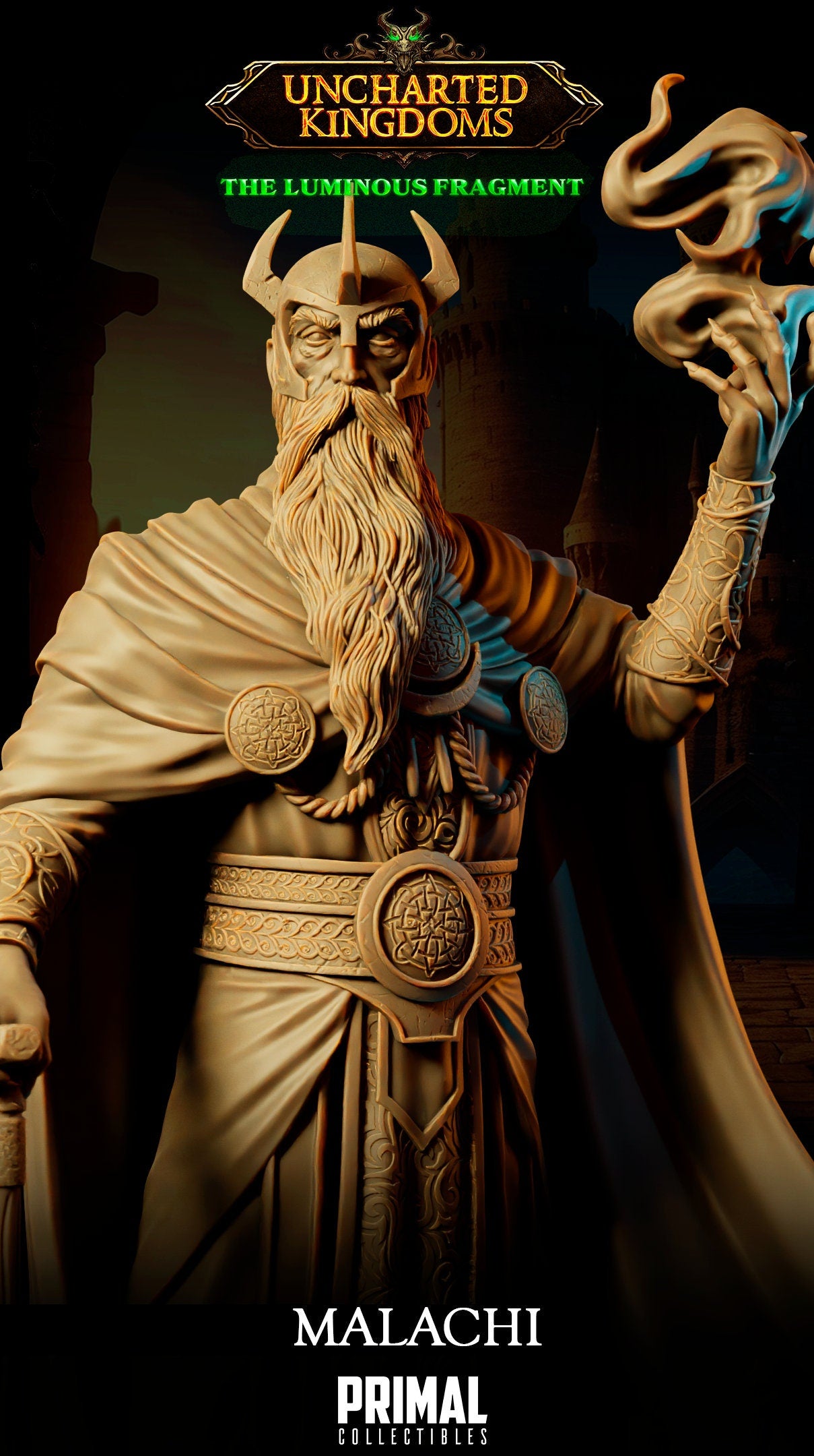 Wizard Malachi | Tabletop Scale | TTRPG D&D Miniature | Primal Collectibles