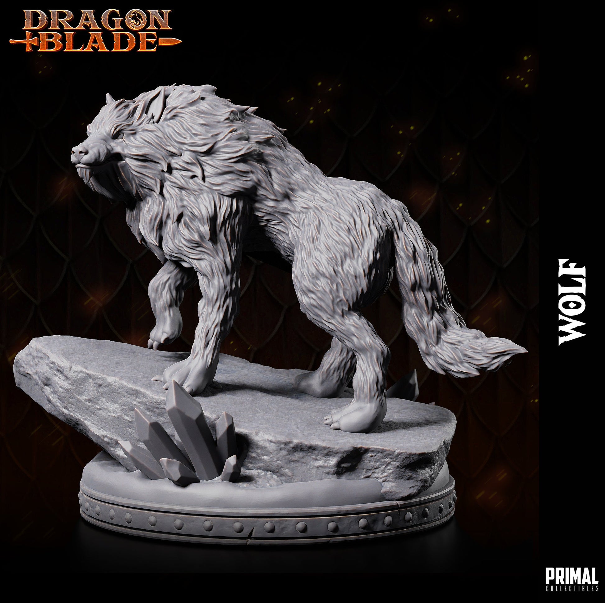 Wolf Snowdasher | Tabletop Scale | TTRPG D&D Miniature | Primal Collectibles