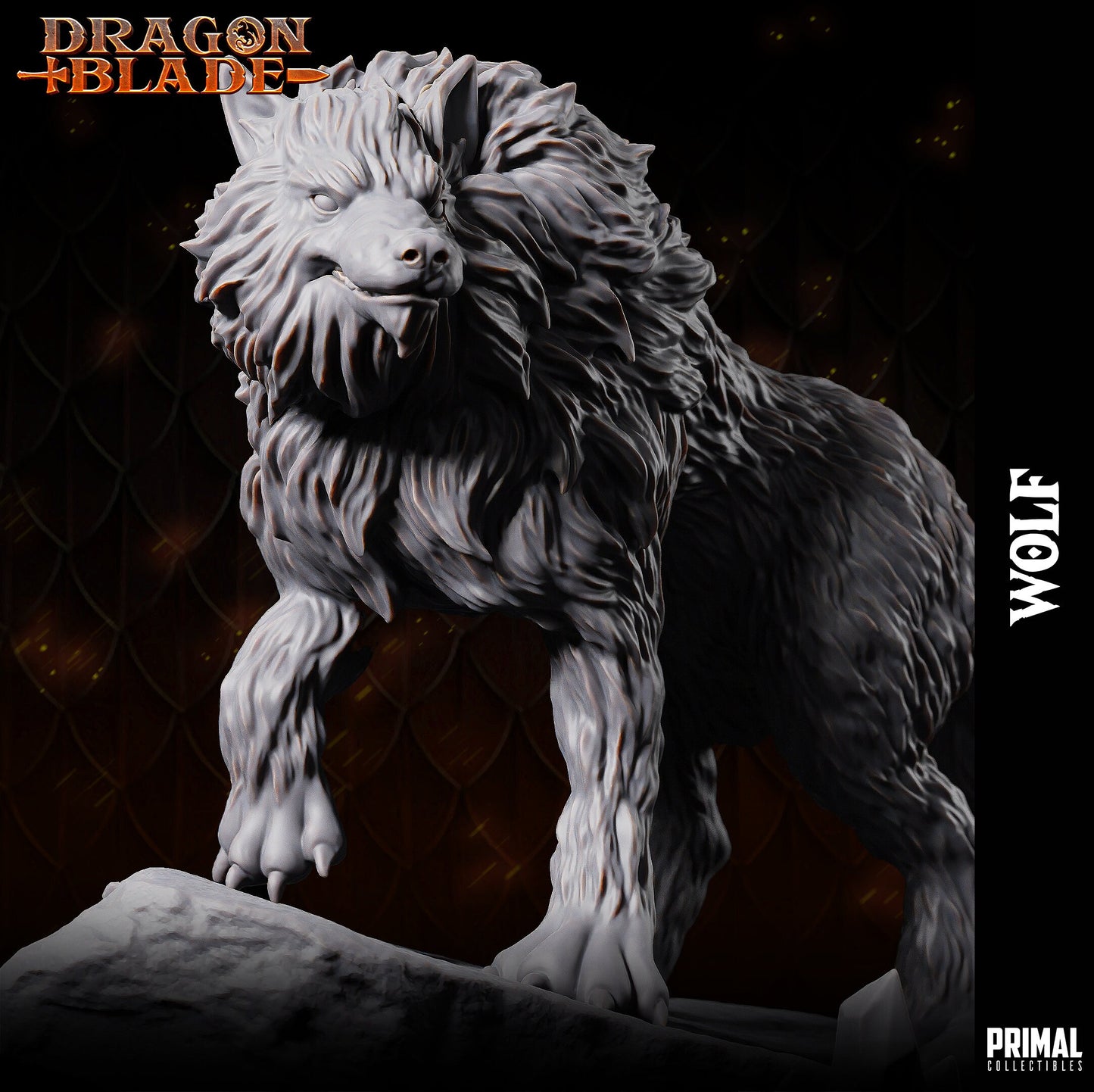 Wolf Snowdasher | Tabletop Scale | TTRPG D&D Miniature | Primal Collectibles