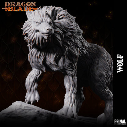 Wolf Snowdasher | Dragonblade | TTRPG D&D Miniature | Primal Collectibles