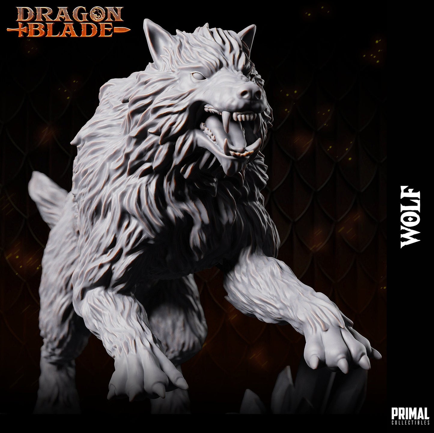 Wolf Snowdasher | Tabletop Scale | TTRPG D&D Miniature | Primal Collectibles
