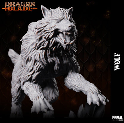 Wolf Snowdasher | Dragonblade | TTRPG D&D Miniature | Primal Collectibles
