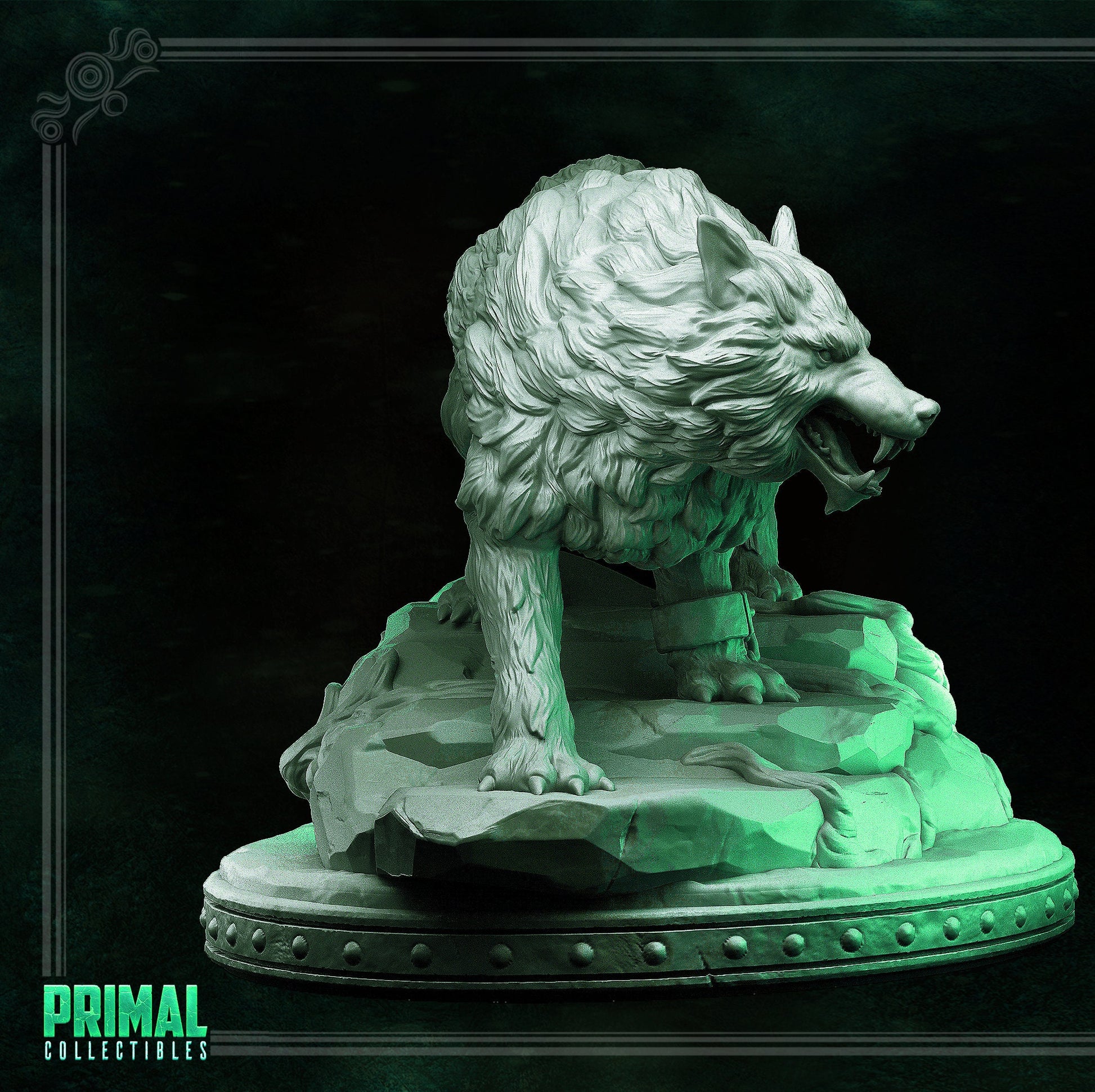 Giant Wolf | Tabletop Scale | TTRPG D&D Miniature | Primal Collectibles