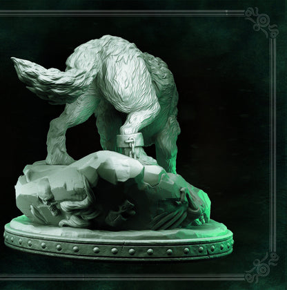 Giant Wolf | The Mirror Maze | TTRPG D&D Miniature | Primal Collectibles