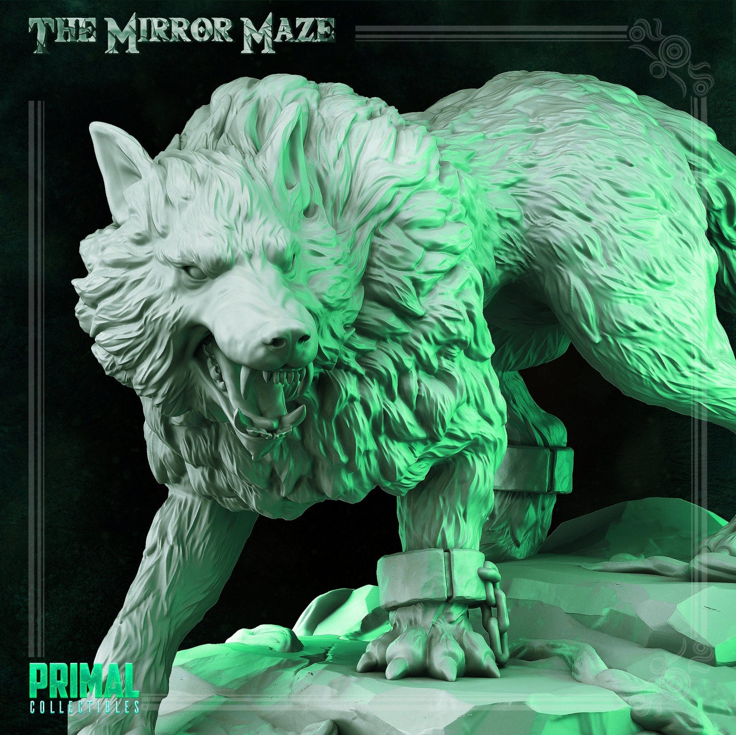 Giant Wolf | Tabletop Scale | TTRPG D&D Miniature | Primal Collectibles