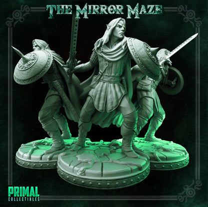 Athos Elf Hero | The Mirror Maze | TTRPG D&D Miniature | Primal Collectibles