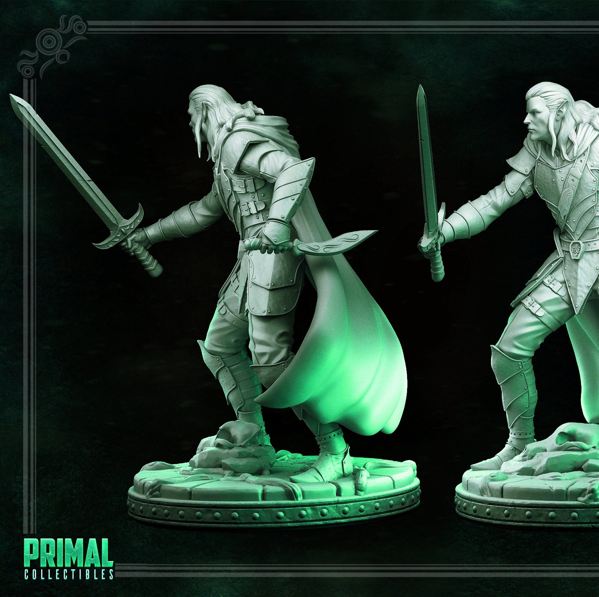Augur Elf Warrior | Tabletop Scale | TTRPG D&D Miniature | Primal Collectibles