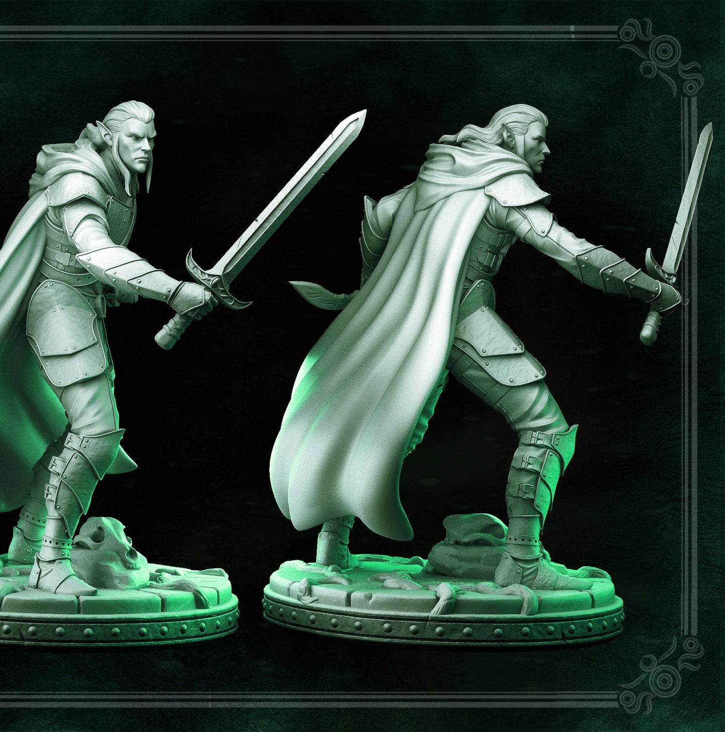 Augur Elf Warrior | Tabletop Scale | TTRPG D&D Miniature | Primal Collectibles