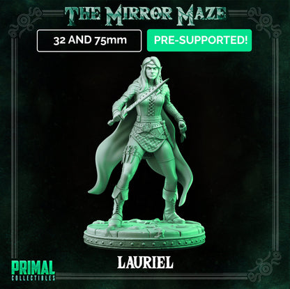 Elf Lauriel | The Mirror Maze | TTRPG D&D Miniature | Primal Collectibles