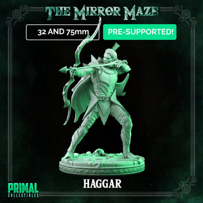 Haggar Elf | The Mirror Maze | TTRPG D&D Miniature | Primal Collectibles