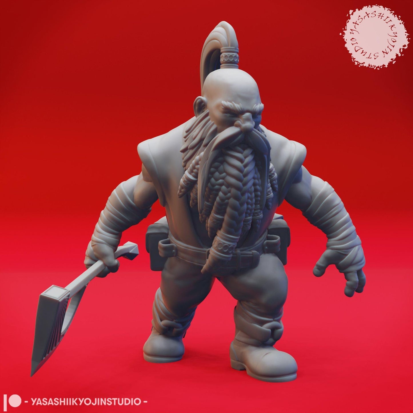 Dwarf, Rockseeker Brothers | TABLETOP SCALE | D&D TTRPG Monster Miniature | Yasashii Kyojin Studio