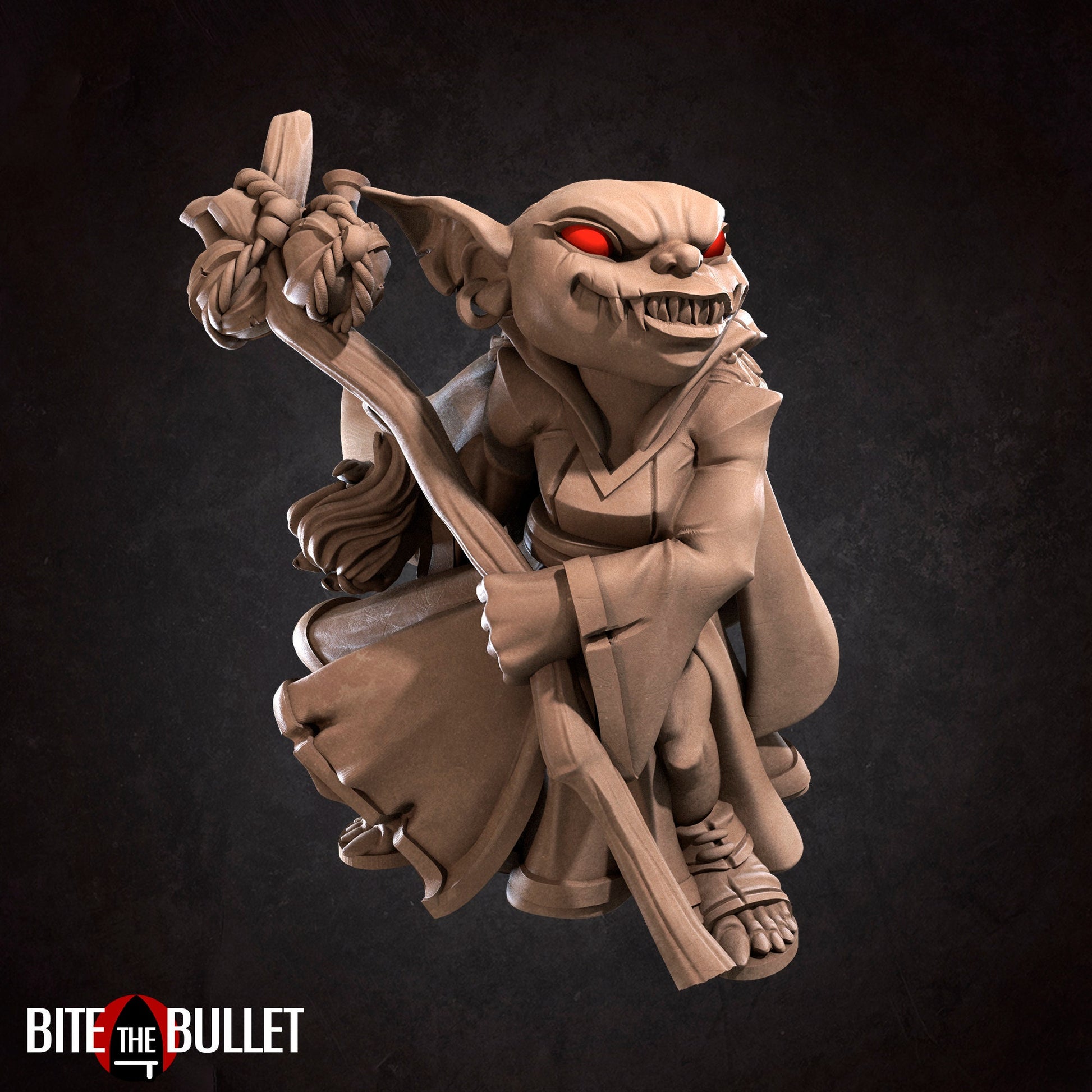 Goblin Wizard | TABLETOP SCALE | D&D TTRPG Miniature | Bite the Bullet