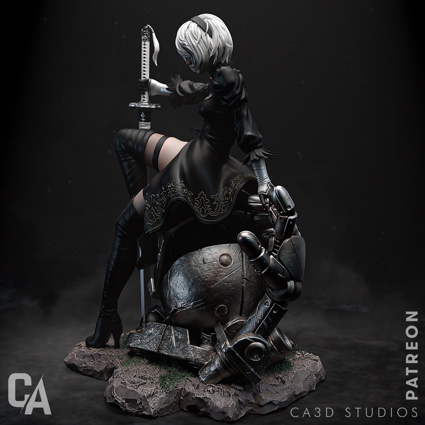 1:12 Warrior Android | Resin Garage Kit Sculpture Anime Video Game Fan Art Statue | CA 3D Studios
