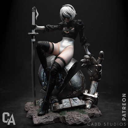1:12 Warrior Android | Resin Garage Kit Sculpture Anime Video Game Fan Art Statue | CA 3D Studios