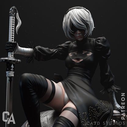 1:12 Warrior Android | Resin Garage Kit Sculpture Anime Video Game Fan Art Statue | CA 3D Studios