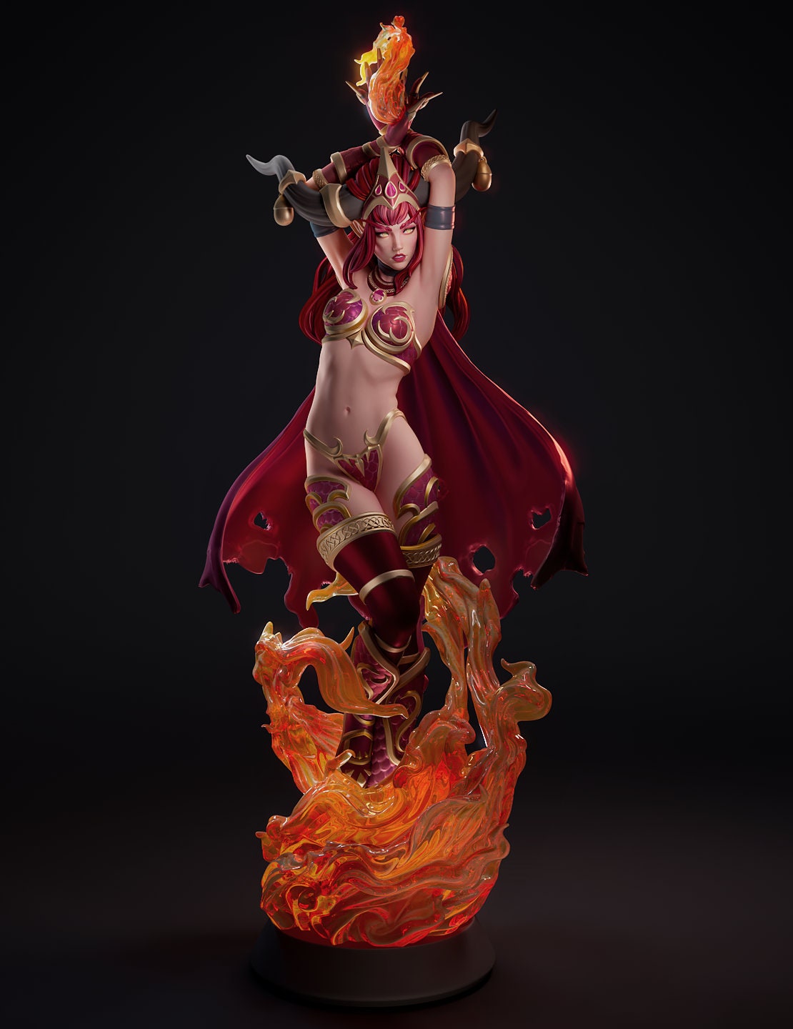Life-Binder Dragon Queen | Resin Garage Kit Sculpture Anime Video Game Fan Art Statue | CA 3D Studios