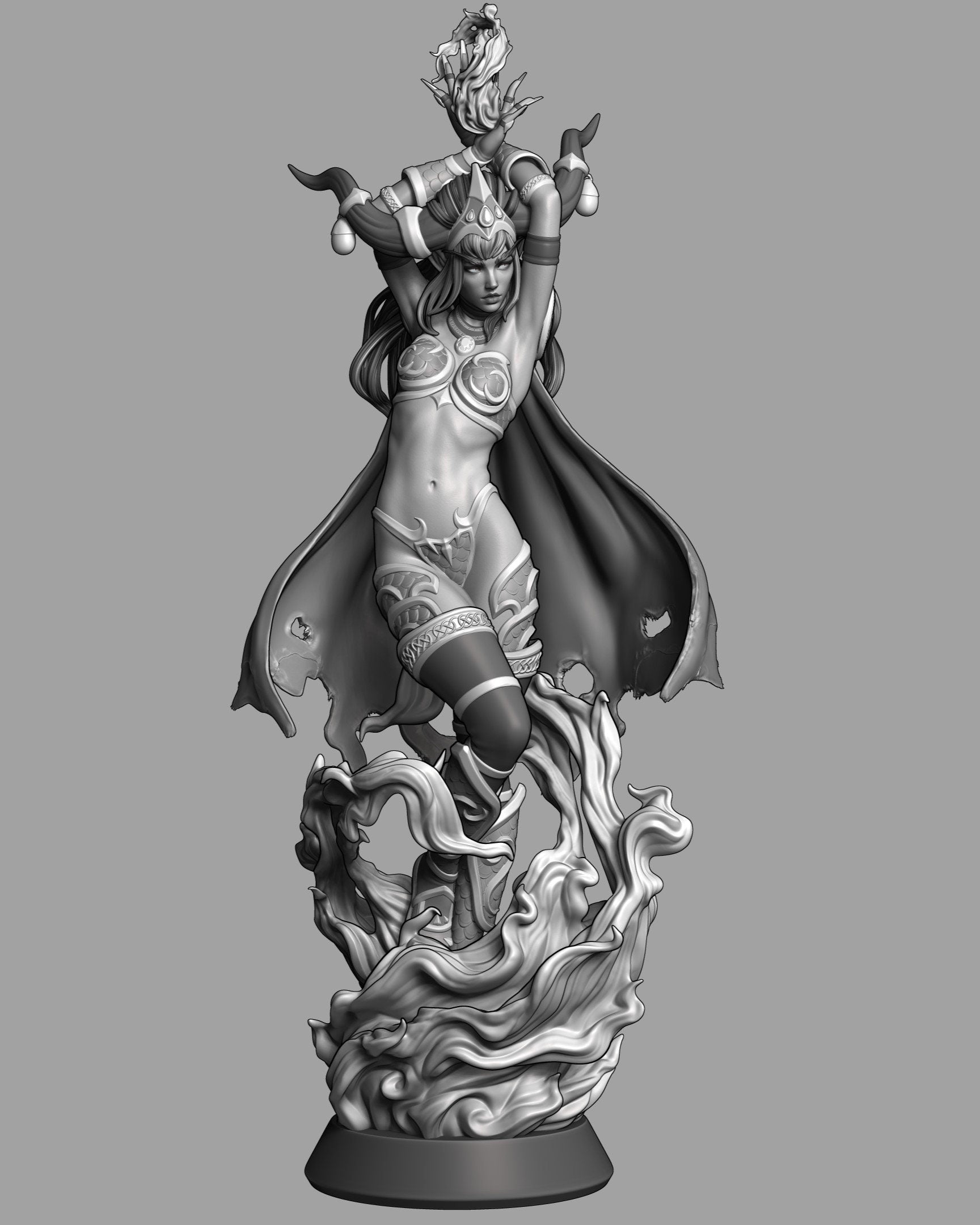 Life-Binder Dragon Queen | Resin Garage Kit Sculpture Anime Video Game Fan Art Statue | CA 3D Studios