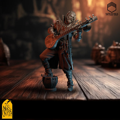 Uldon the Bard, Human Male | Tabletop or Display Scale | TTRPG D&D Miniature | Cripta Studios
