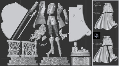 Half Vampire | Resin Garage Kit Sculpture Anime Video Game Fan Art Statue | CA 3D Studios