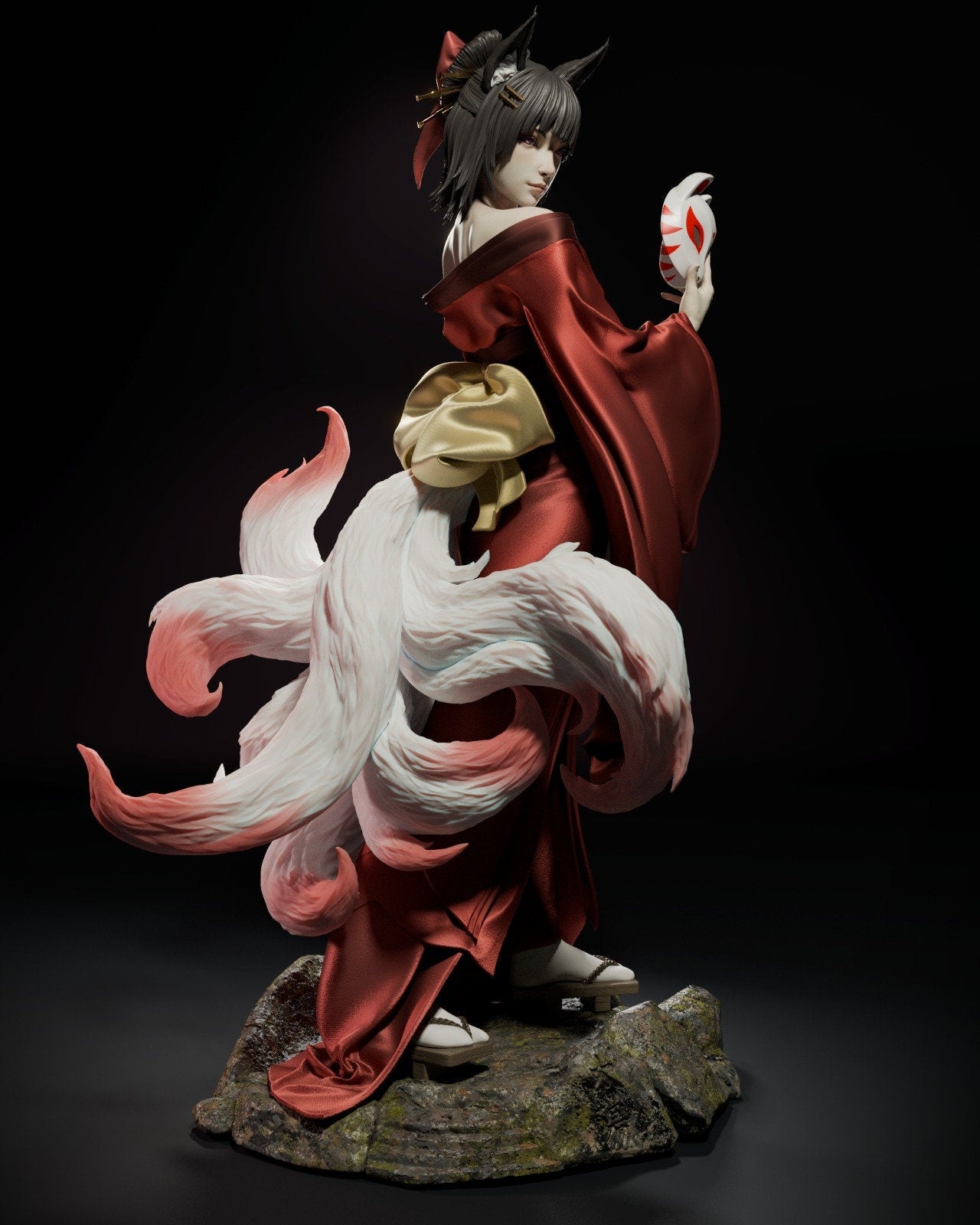 Ancient Sun Goddess, Amaterasu Ōmikami | Resin Garage Kit Sculpture Anime Video Game Fan Art Statue | CA 3D Studios
