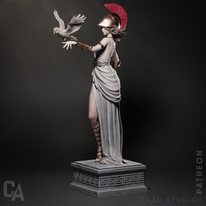 Greek Goddess of Wisdom, Athena | Resin Garage Kit Sculpture Anime Video Game Fan Art Statue | CA 3D Studios