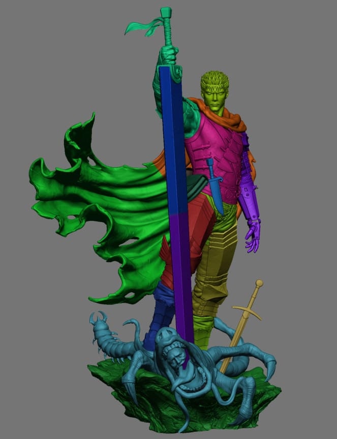 1:12 Black Swordsman | Resin Garage Kit Sculpture Anime Manga Fan Art Statue | CA 3D Studios