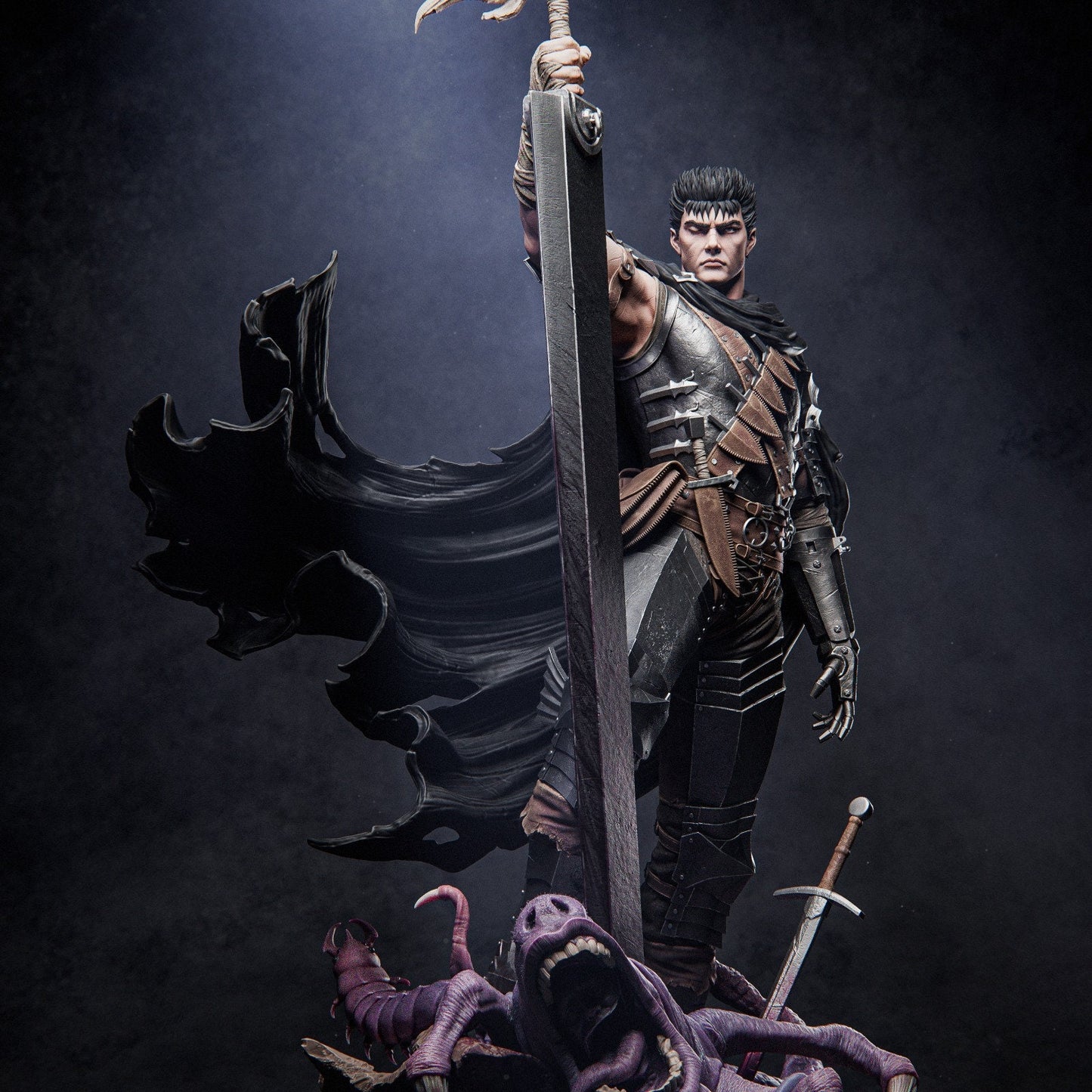 1:12 Black Swordsman | Resin Garage Kit Sculpture Anime Manga Fan Art Statue | CA 3D Studios