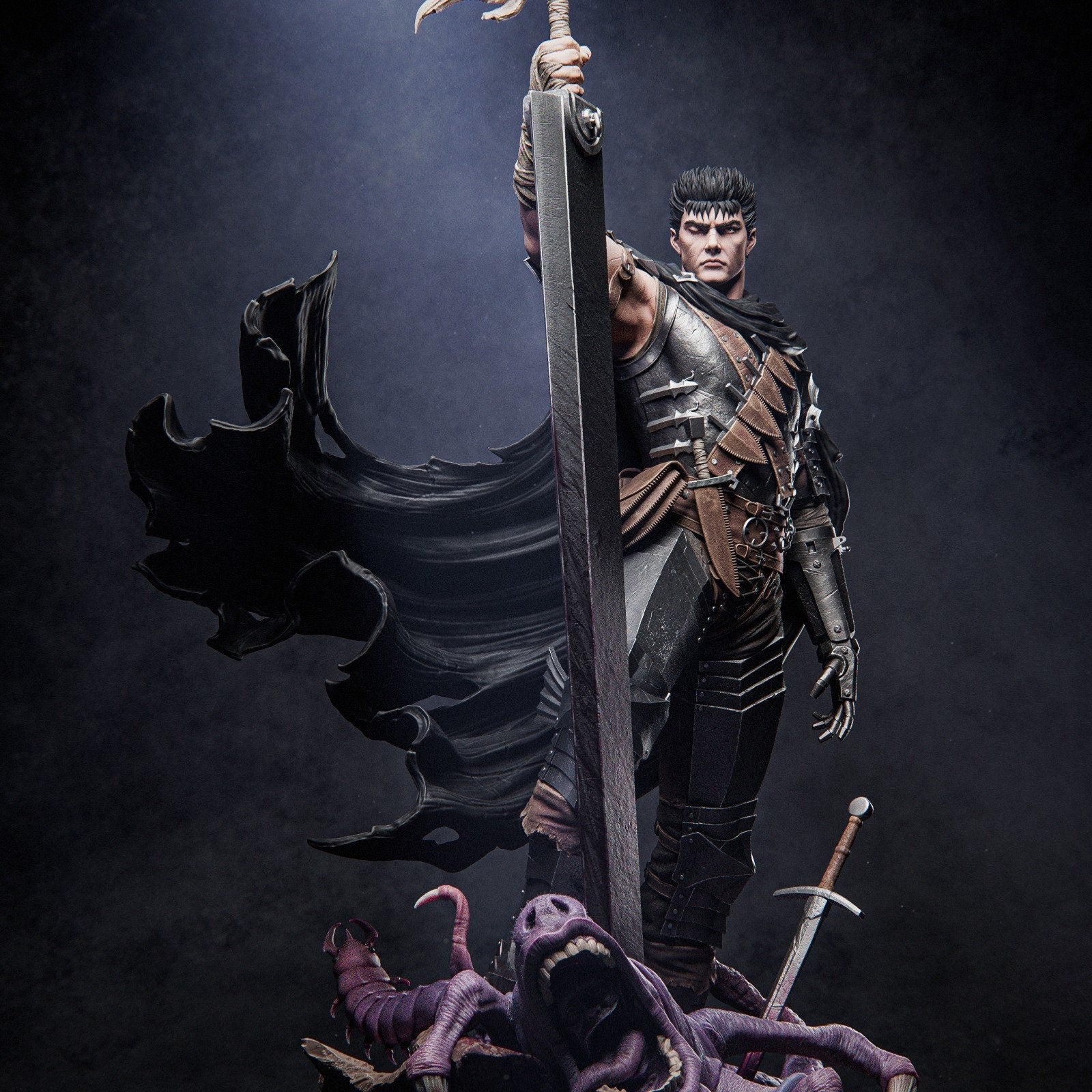 1:12 Black Swordsman | Resin Garage Kit Sculpture Anime Manga Fan Art Statue | CA 3D Studios