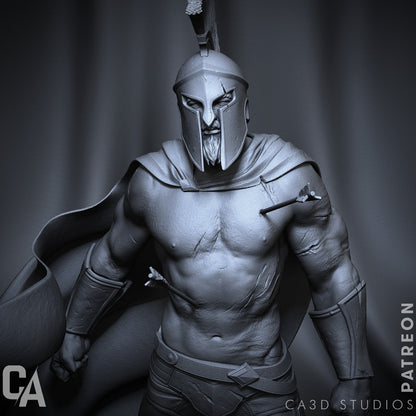1:12 Spartan King | Resin Garage Kit Sculpture Anime Video Game Fan Art Statue | CA 3D Studios