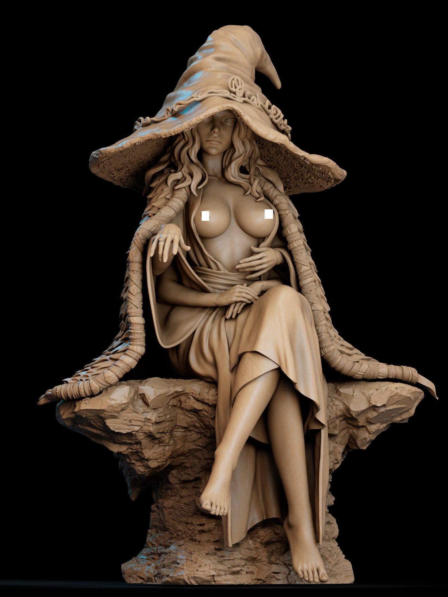 Blue Witch | Resin Garage Kit Sculpture Anime Video Game Fan Art Statue | CA 3D Studios