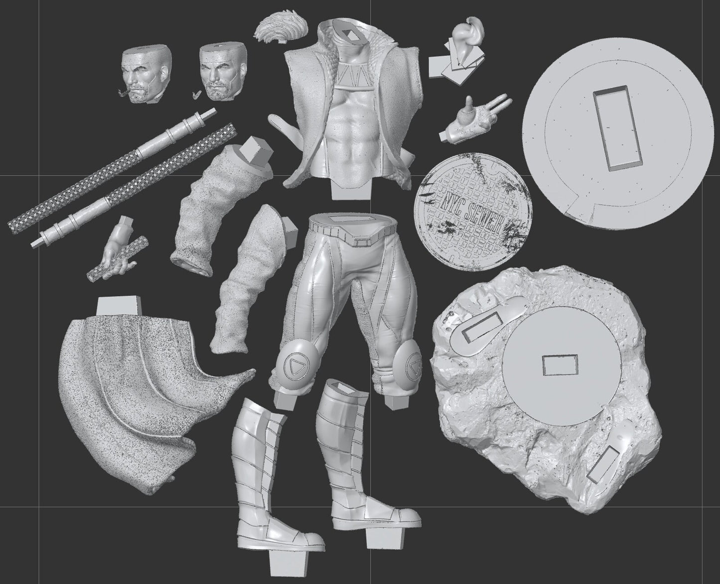 1:12 Ragin' Cajun | Resin Garage Kit Sculpture Anime Video Game Fan Art Statue | CA 3D Studios