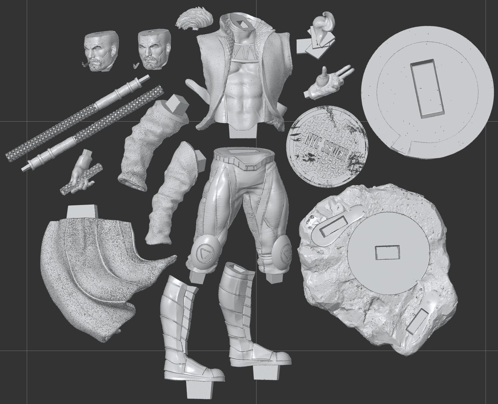 1:12 Ragin' Cajun | Resin Garage Kit Sculpture Anime Video Game Fan Art Statue | CA 3D Studios