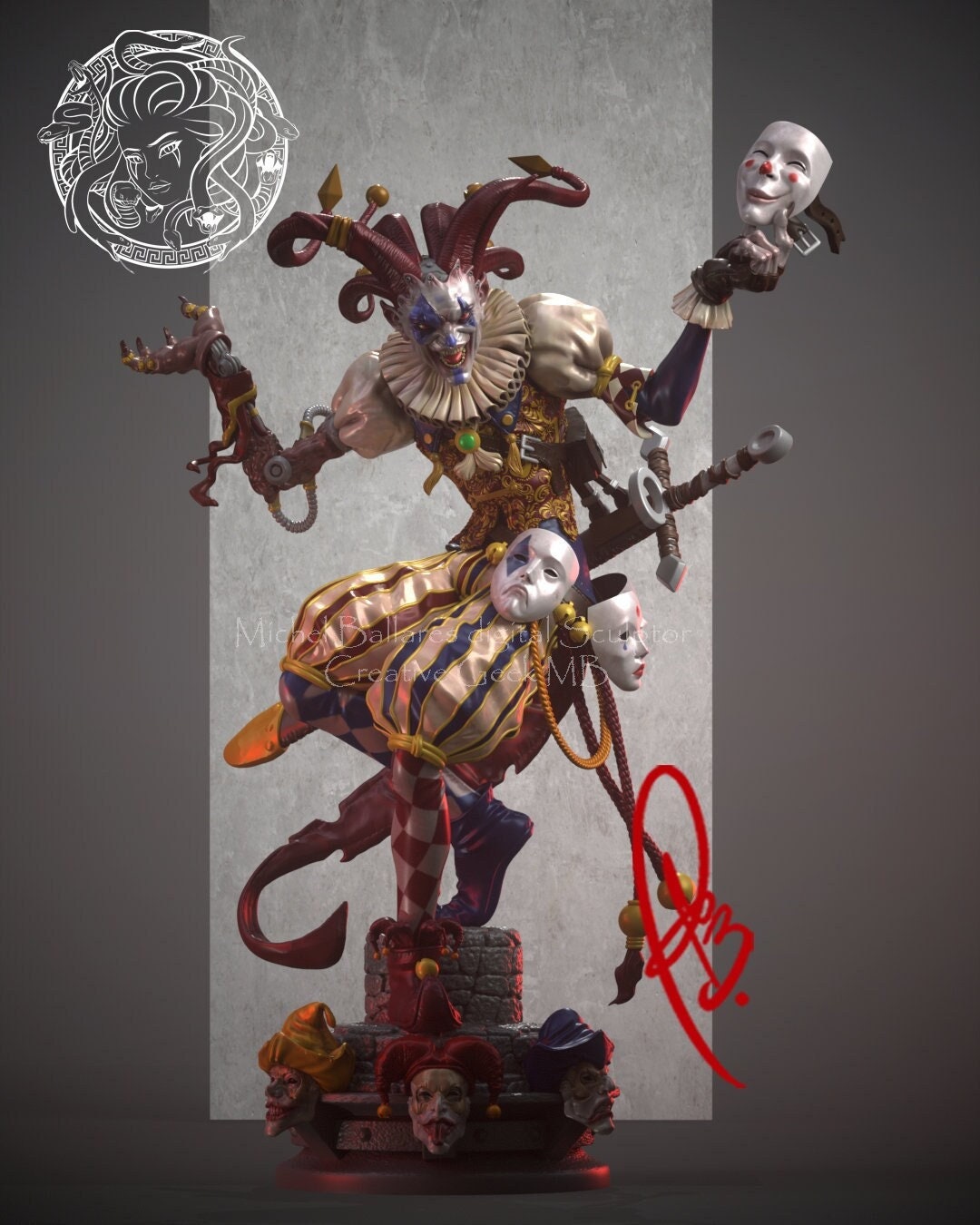 Arlequin | Resin Garage Kit Sculpture Statue | Creative Geek MB