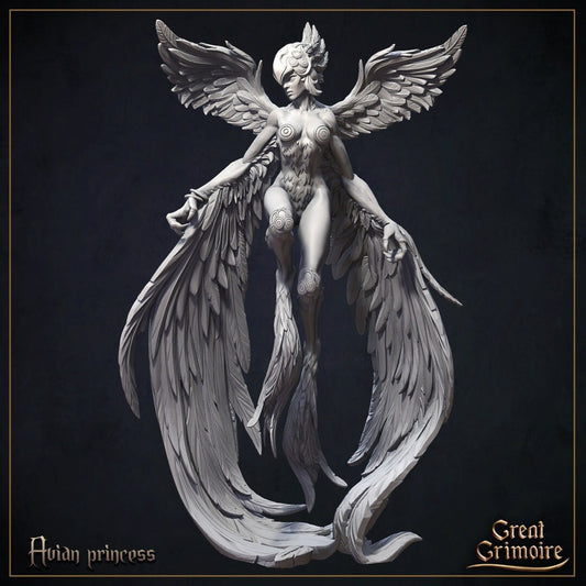Avian Princess | Curse of the Celestial Children | D&D Tabletop Miniature | Great Grimoire