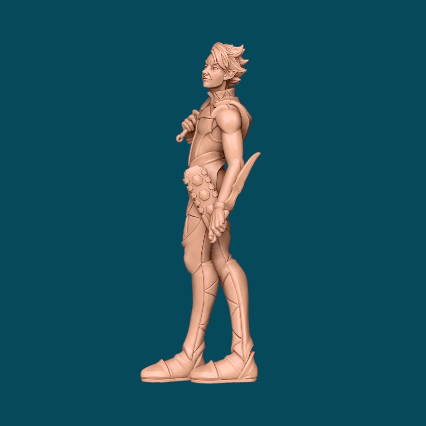 Kal a Murder-Happy Drow | D&D TTRPG Miniature | Awkward Penguin Minis