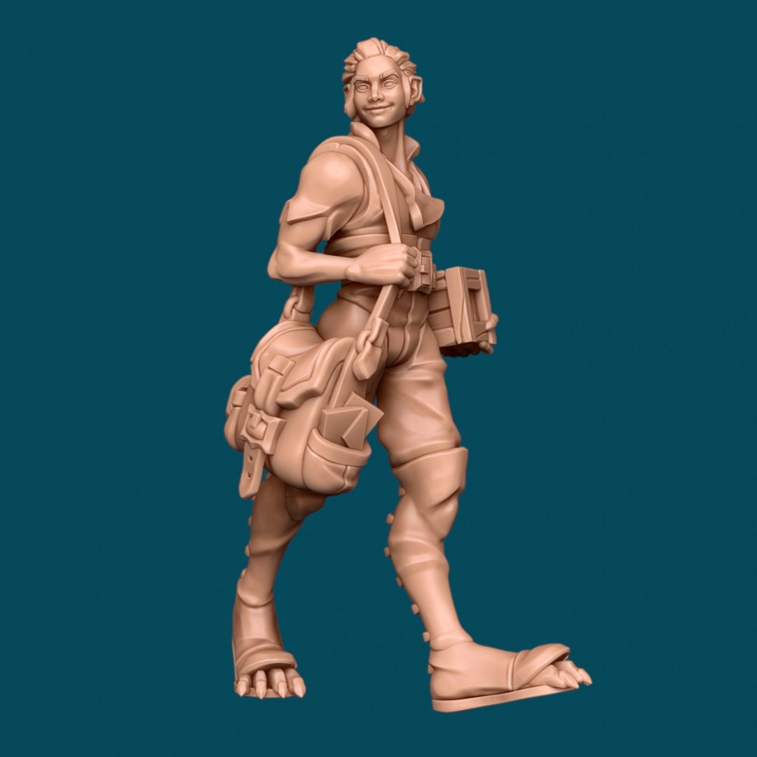 Mitchell a Werewolf Postman | D&D TTRPG Miniature | Awkward Penguin Minis