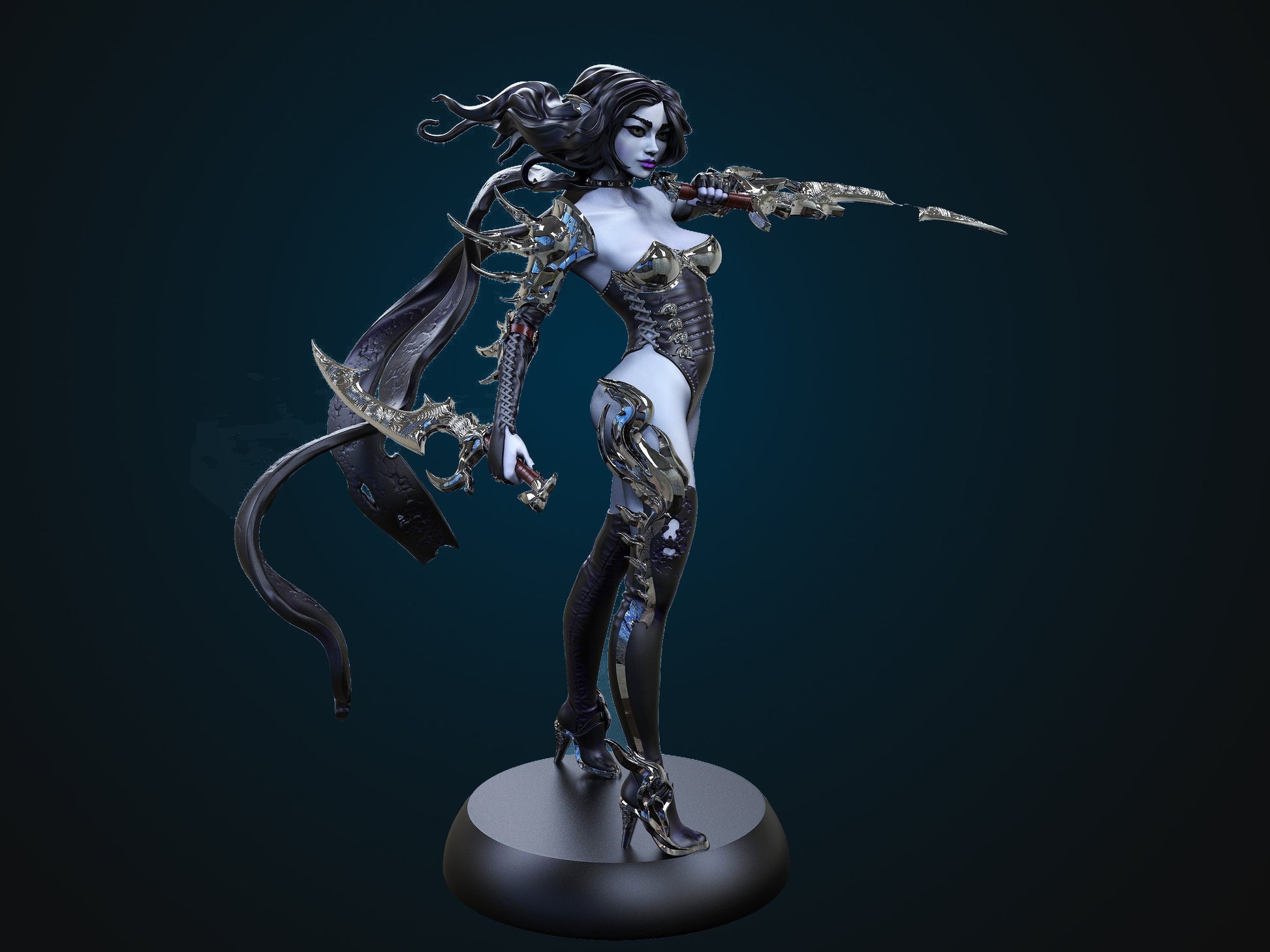 Dark Elf Assassin | TABLETOP SCALE | TTRPG Miniature | Hold My Miniatures