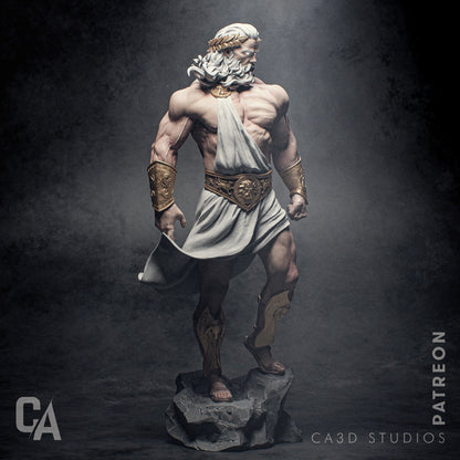 Greek God of the Sky, Zeus | Resin Garage Kit Sculpture Anime Video Game Fan Art Statue | CA 3D Studios