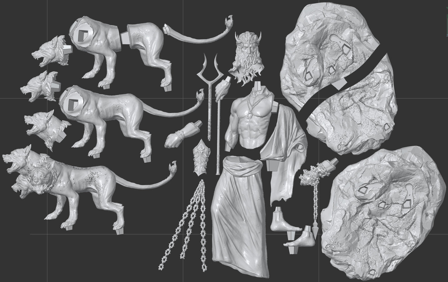 Greek God of the Underworld, Hades | Resin Garage Kit Sculpture Anime Video Game Fan Art Statue | CA 3D Studios